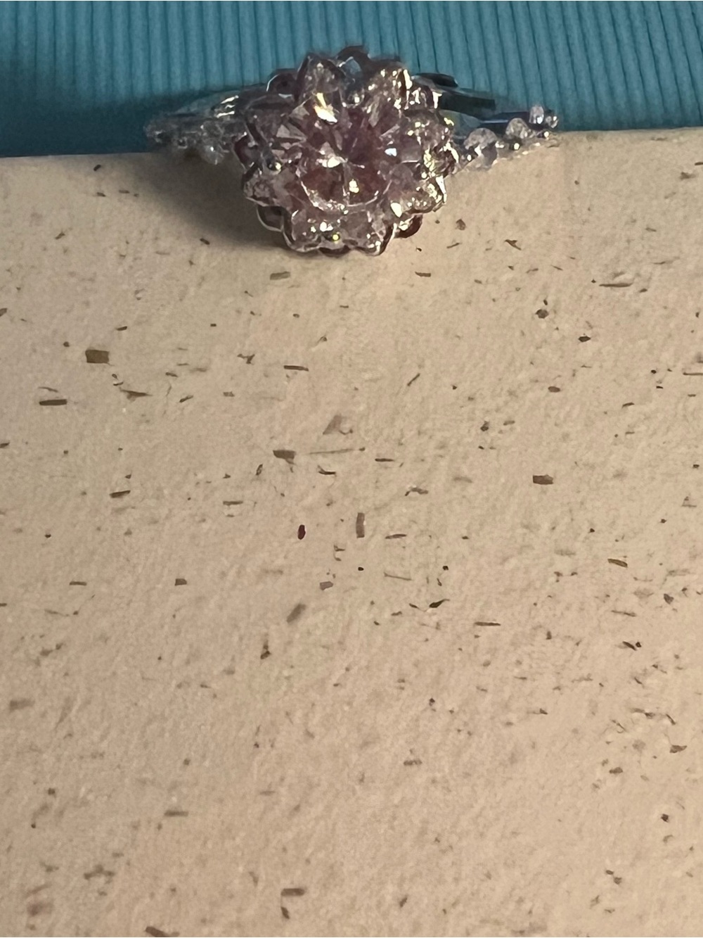 Silver-tone Floral Cluster Ring